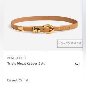 Madewell Triple Metal Keeper Belt